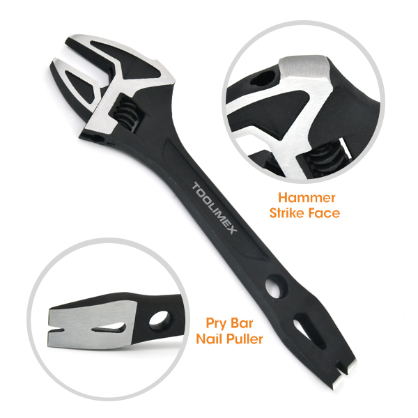 4in1 12 Inch Demolition Adjustable Wrench (DAW-1001)